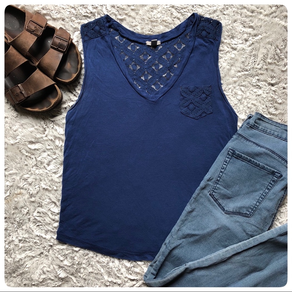 Ecoté By Urban Outfitters Crochet-Back Tank